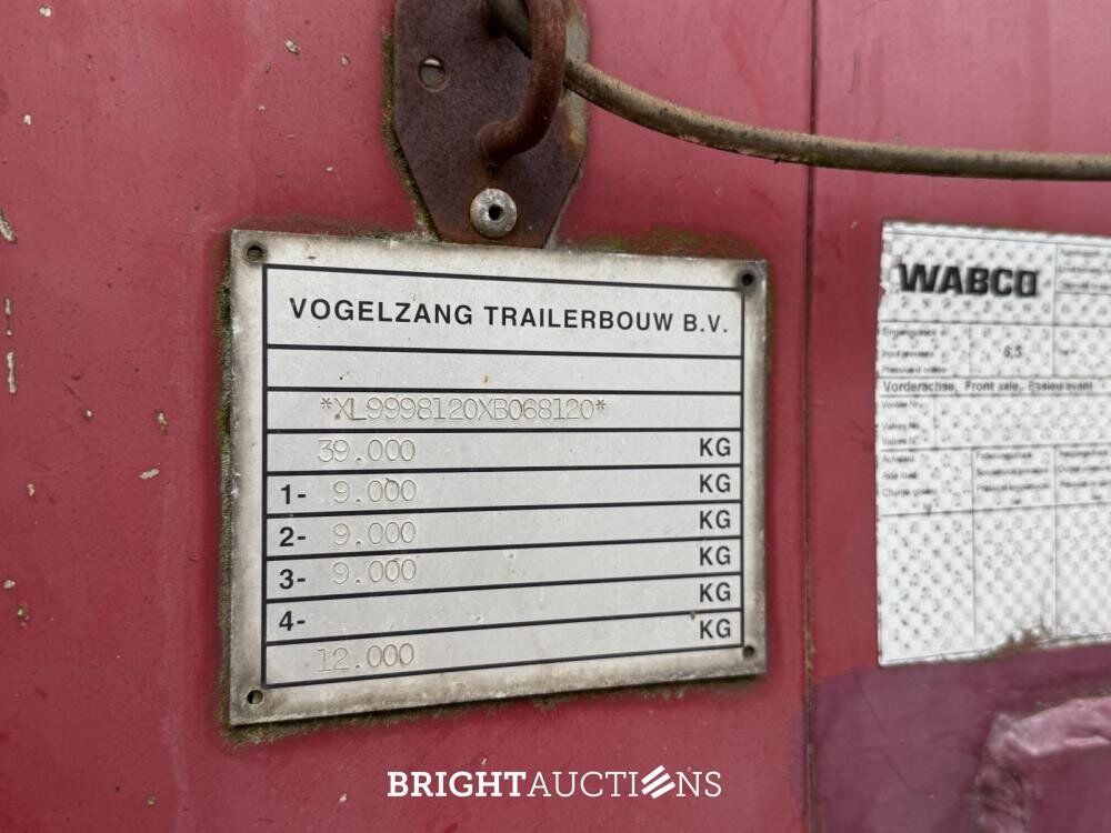Vogelzang VAO-12-27 Semi-trailer 1999 (Original-NL), OF-16-ZL