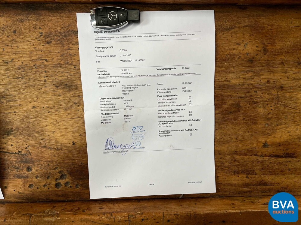 Mercedes-Benz C350e Estate Lease Edition C-Class 211hp 2015 -Org. NL-, GT-107-R.