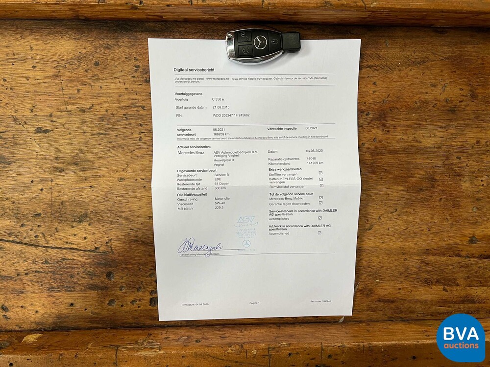 Mercedes-Benz C350e Estate Lease Edition C-Class 211hp 2015 -Org. NL-, GT-107-R.