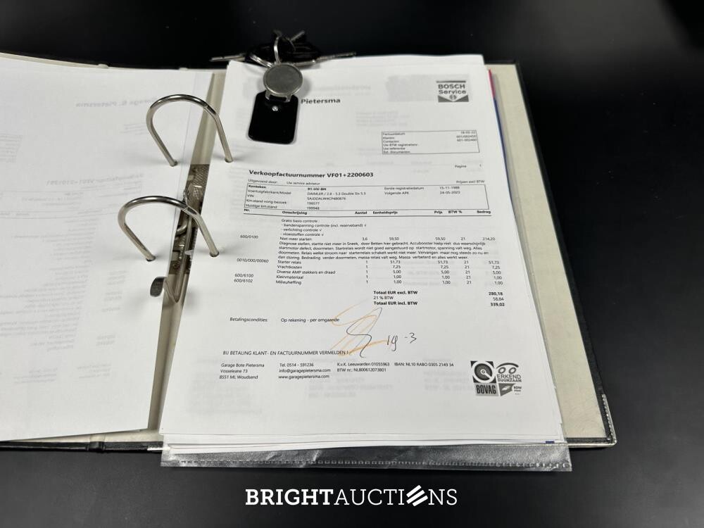 Daimler Double Six 6.0 V12 U9 318pk 1988, 91-HV-BN Youngtimer