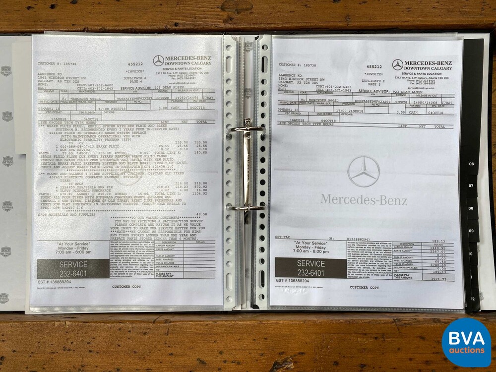 Mercedes Benz SL500 Roadster 5.0L V8 Cabriolet 326hp 1991 14.995 KM.