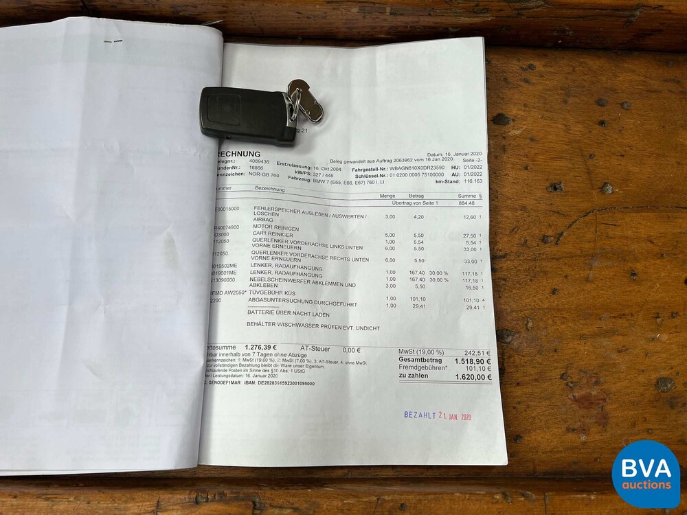 BMW 760Li E65 6.0 V12 445pp 2004 YOUNGTIMER