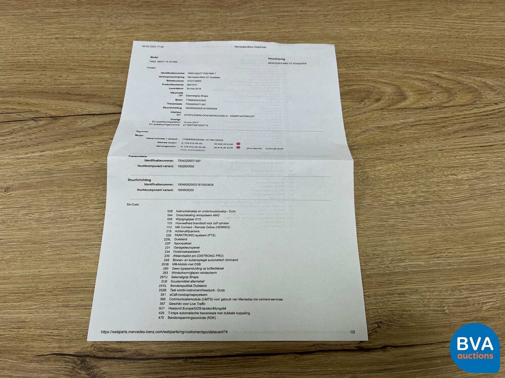 Mercedes-AMG GT Roadster 4.0 V8 476pk 2018, P-583-FT