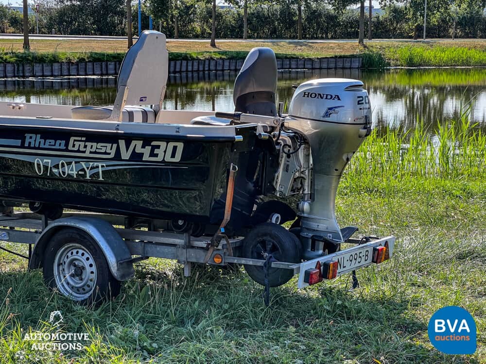 Rhea Gipsy V430 Sloep/Vissersboot inclusief Freewheel Trailer