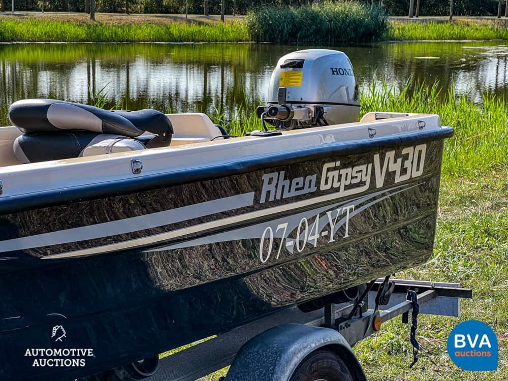 Rhea Gipsy V430 Sloep/Vissersboot inclusief Freewheel Trailer