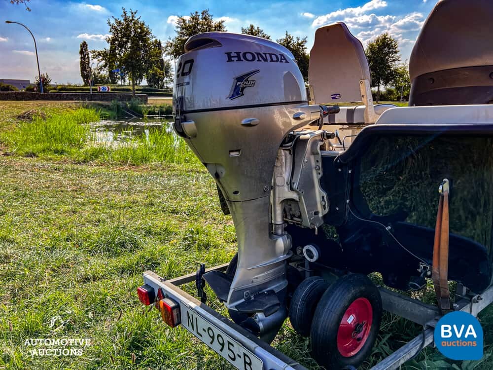 Rhea Gipsy V430 Sloep/Vissersboot inclusief Freewheel Trailer