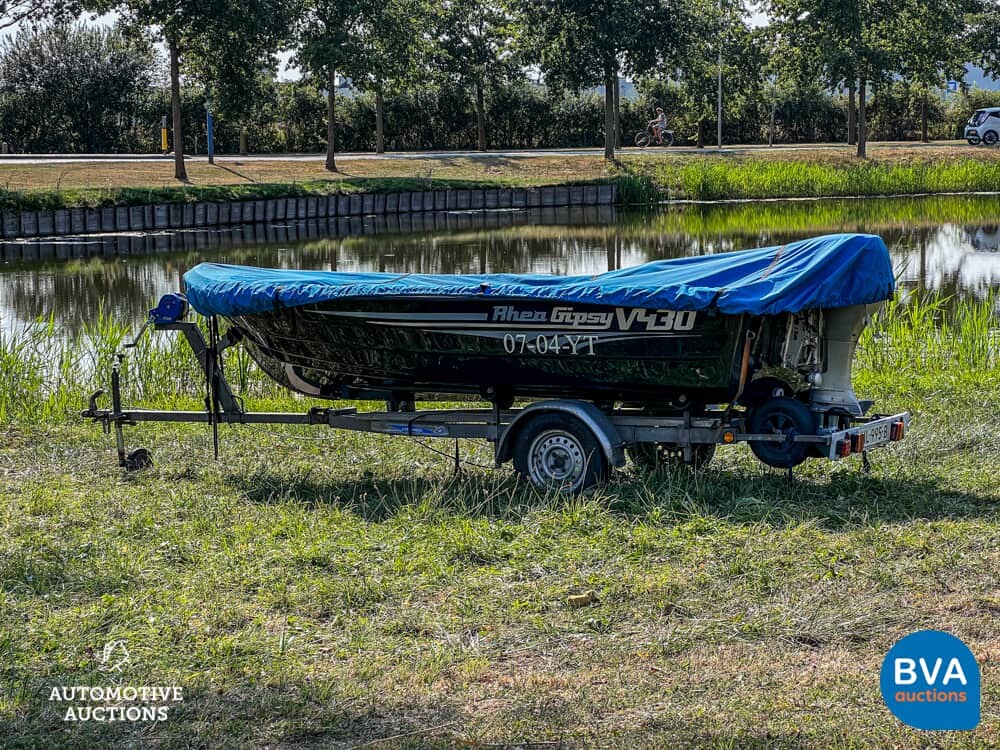 Rhea Gipsy V430 Sloep/Vissersboot inclusief Freewheel Trailer
