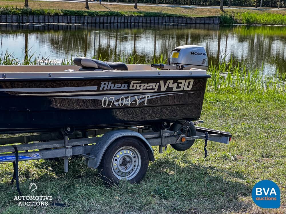 Rhea Gipsy V430 Sloep/Vissersboot inclusief Freewheel Trailer