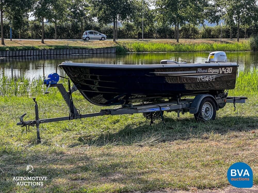 Rhea Gipsy V430 Sloep/Vissersboot inclusief Freewheel Trailer