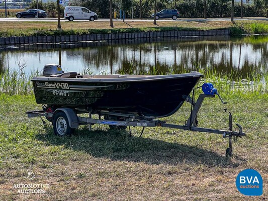 Rhea Gipsy V430 Sloop/Fishing Boat including Freewheel Trailer.