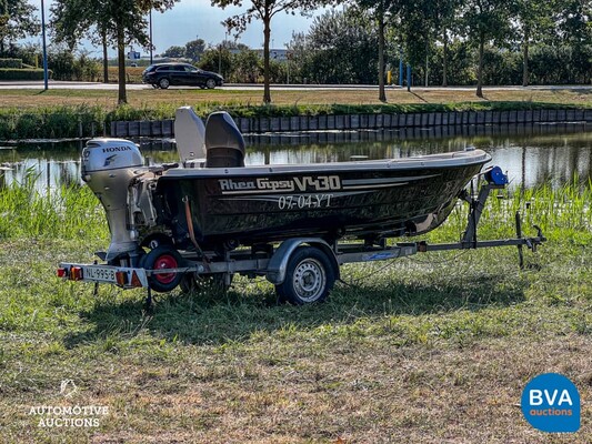 Rhea Gipsy V430 Sloop/Fishing Boat including Freewheel Trailer.