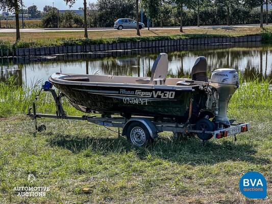 Rhea Gipsy V430 Sloop/Fishing Boat including Freewheel Trailer.