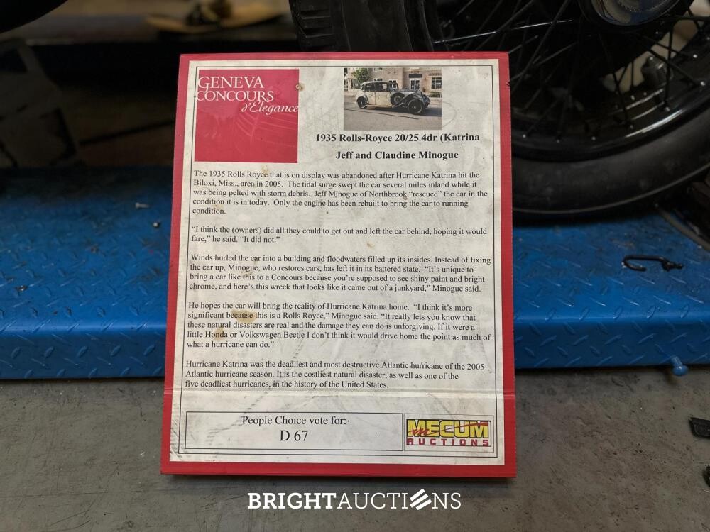 Rolls-Royce Hooper Cabriolet 3.7 6-In-Lijn 1935 Coach Built