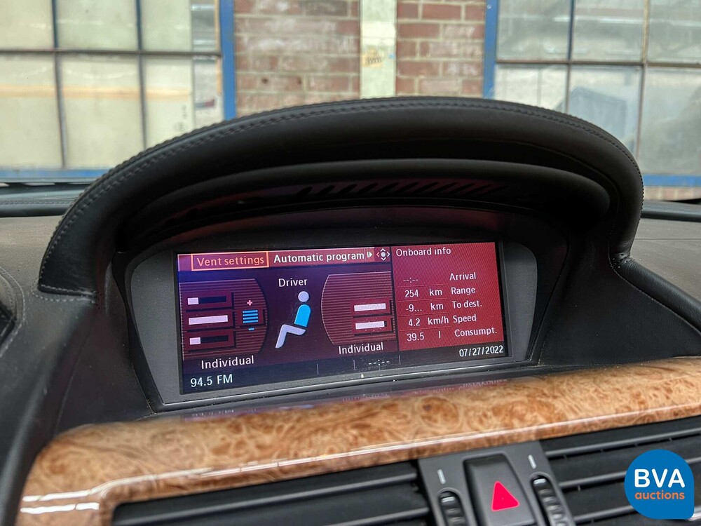 BMW 650i Cabriolet High Executive E64 4.8 SMG 367 PS 6er Serie 2008.