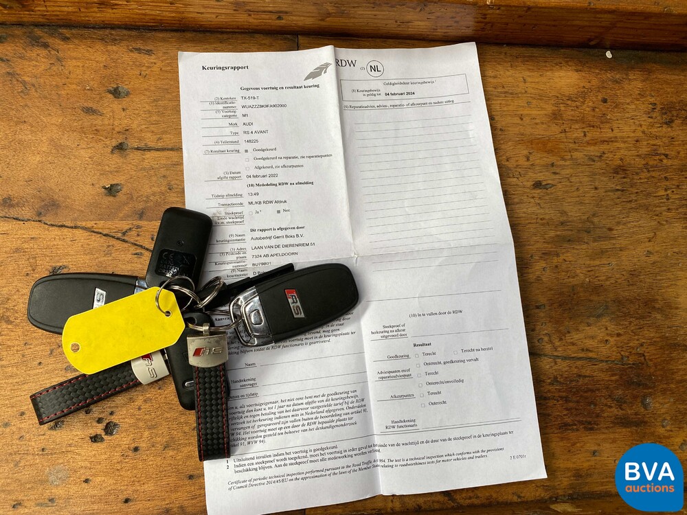 Audi RS4 Avant4.2 FSI Quattro LEISTUNG 450 PS 2015, TX-519-T.