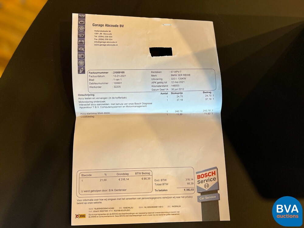 BMW 320i High Executive 3er Reihe 184PS 2012 -Org. NL-, 57-XPV-7.