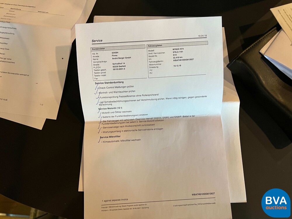 BMW M760Li xDrive M-Sport V12 7er LANG 609pk 2016 G12, L-128-BS.