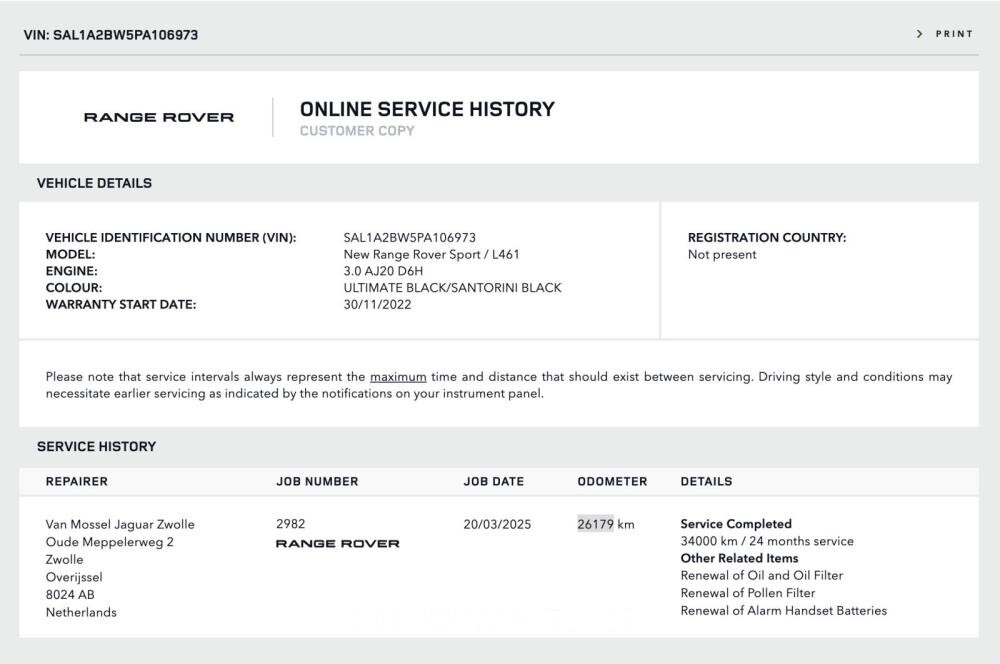 Land Rover Range Rover Sport D250 SE Dynamic 3.0 V6 249pk 2023