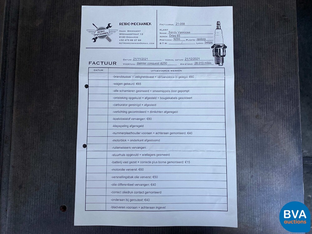 Daimler Conquest DJ250 Saloon 80pk 1955