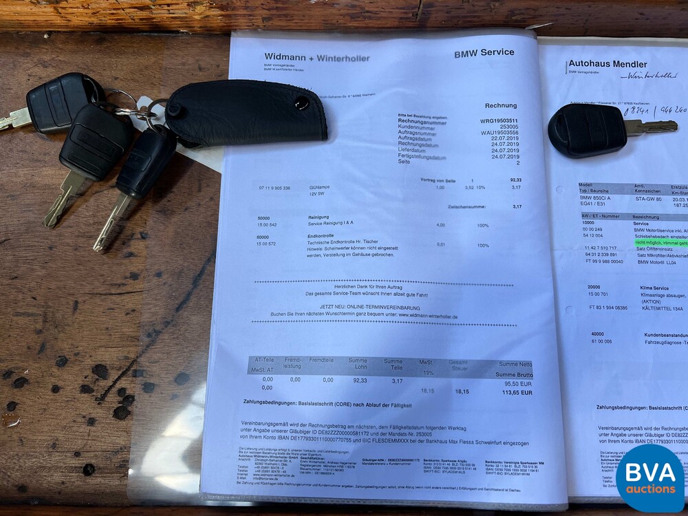 BMW 850Ci 5.4 V12 326pk M73 1 of 1218 8-Serie 1998