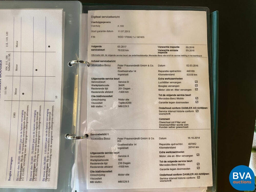 Mercedes-Benz A180 Prestige A-Klasse 122 PS 2013, KG-616-H.