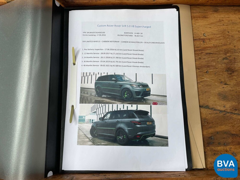 Land Rover Range Rover Sport SVR 5.0 V8 Supercharged 551pk 2016, H-489-SR