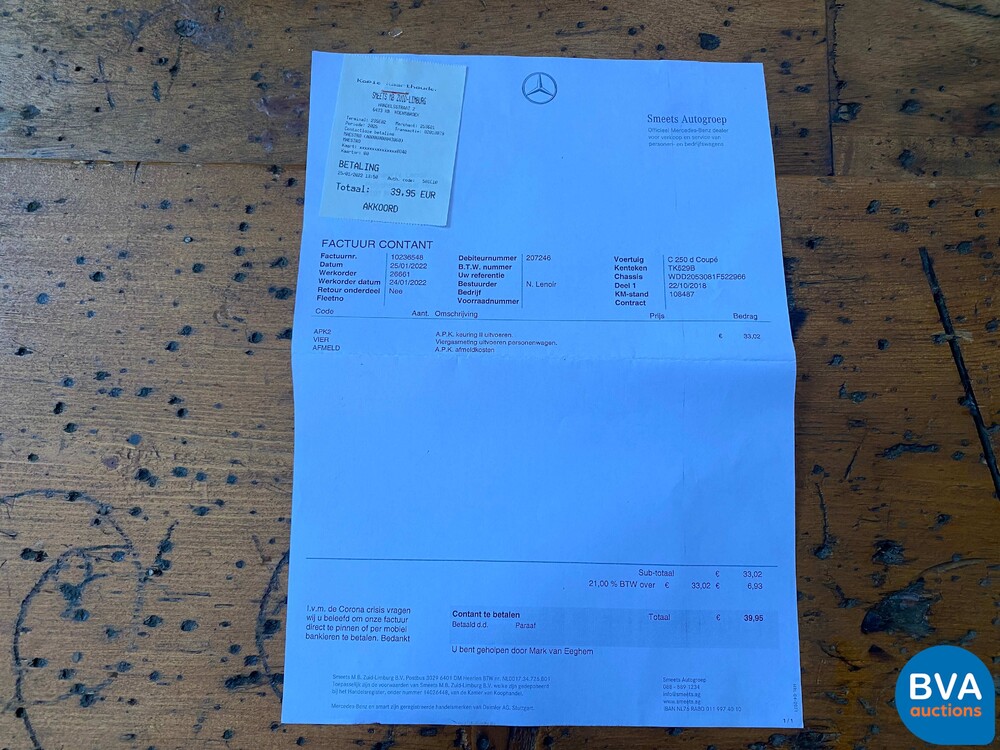 Mercedes-Benz C250 d Coupé 204pk 2017 C-Klasse, TK-529-B