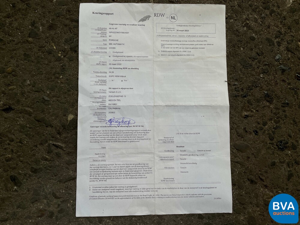 Porsche Boxster 986 2.5 Tiptronic Hardtop 204pk 1997, 46-HL-KF