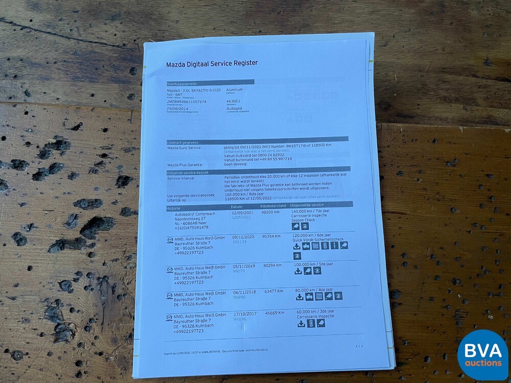 Mazda 3 2.0 TS+ 120pk 2014, K-630-ZJ