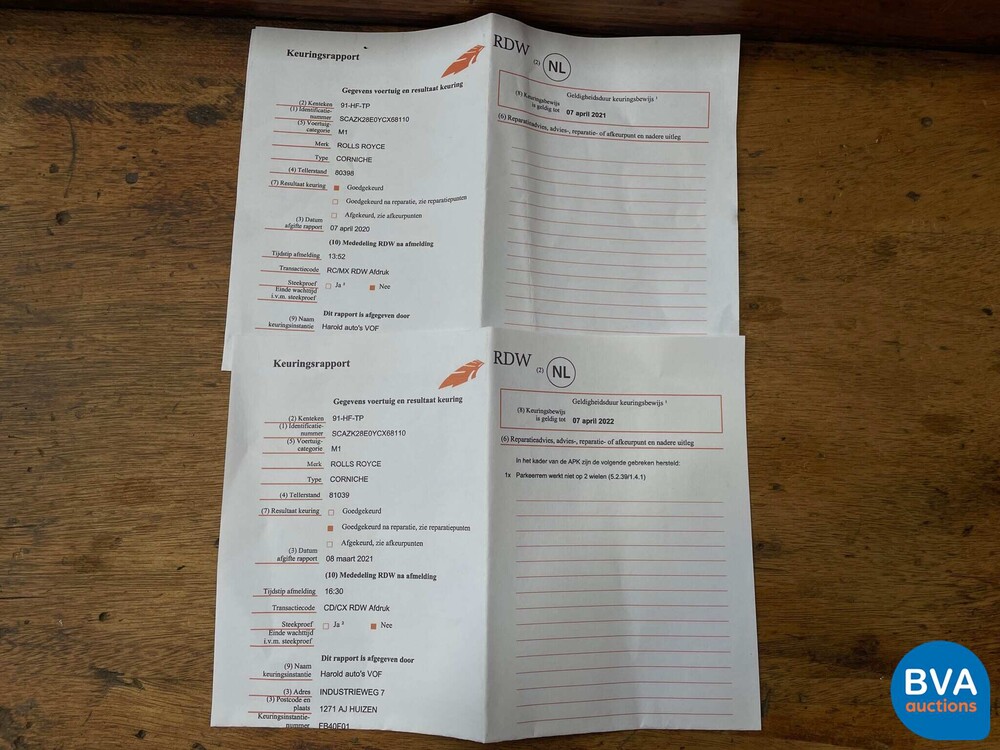 Rolls-Royce Corniche V6.75 V8 Cabriolet 2000 Cabriolet (1 oder 374 weltweit), 91-HF-TP.