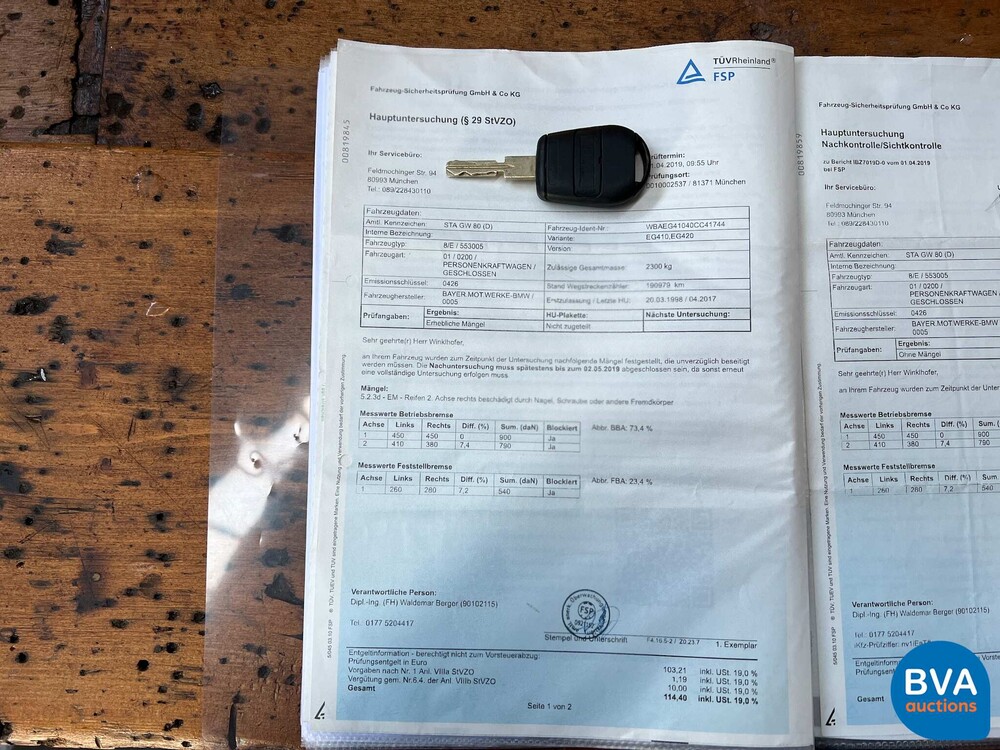 BMW 850 Ci5.4 V12 326pk M73 1 oder 1218 8er Serie 1998.