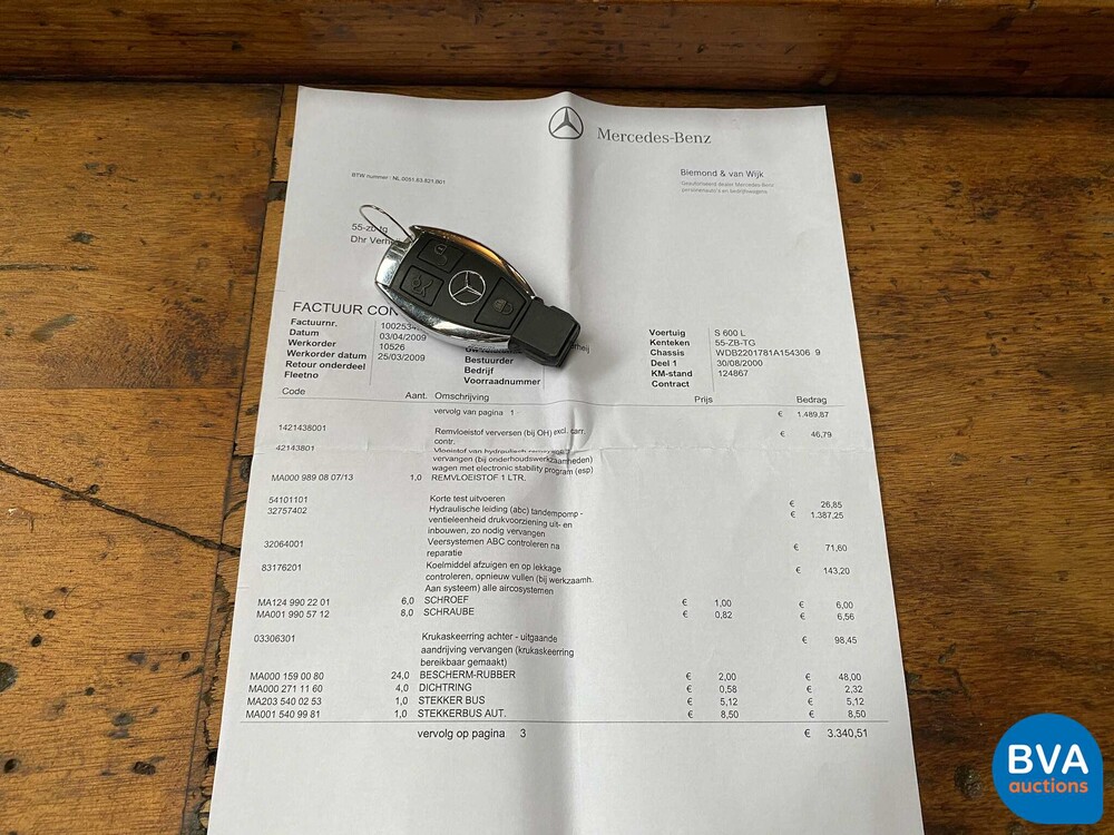 Mercedes Benz S600 Lang 6.0 S-Klasse 367PS 2000, 55-ZB-TG.