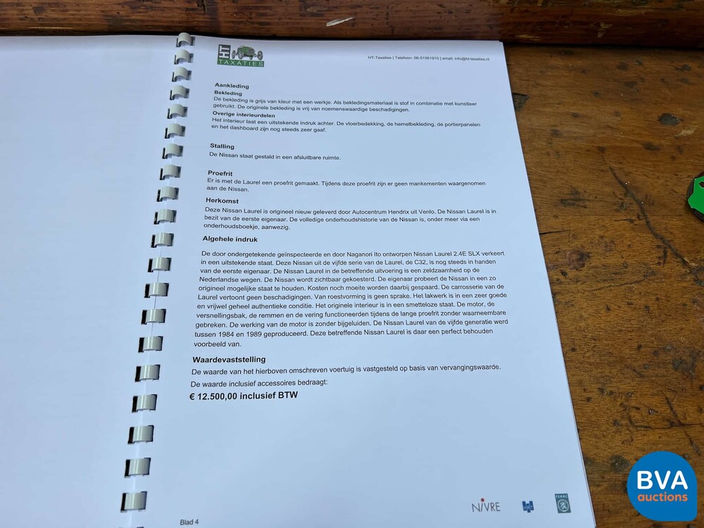 Nissan Lorbeer 2.4. SLX 128PS 1987 -Org. NL-, SF-81-US.