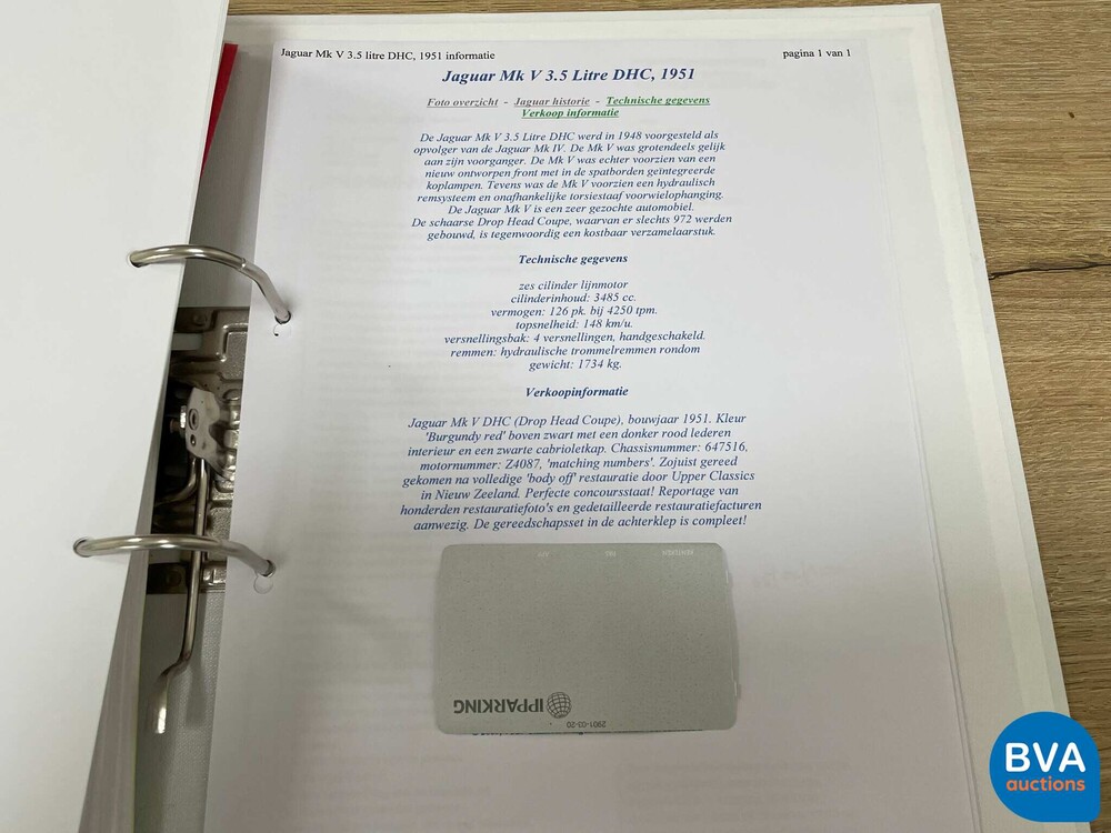 Jaguar Mark V DHC 170 PS 1951, AM-72-75.