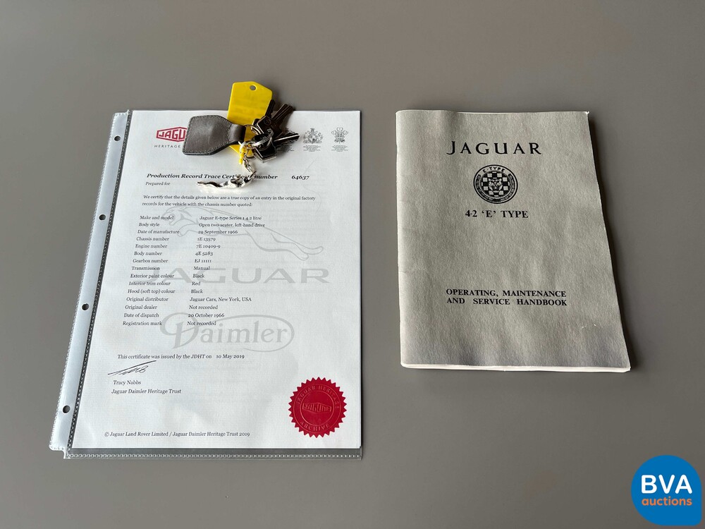 Jaguar E-Type Serie 1 OTS 4.2 Reihensechszylinder-Cabriolet 1967, DZ-73-87.