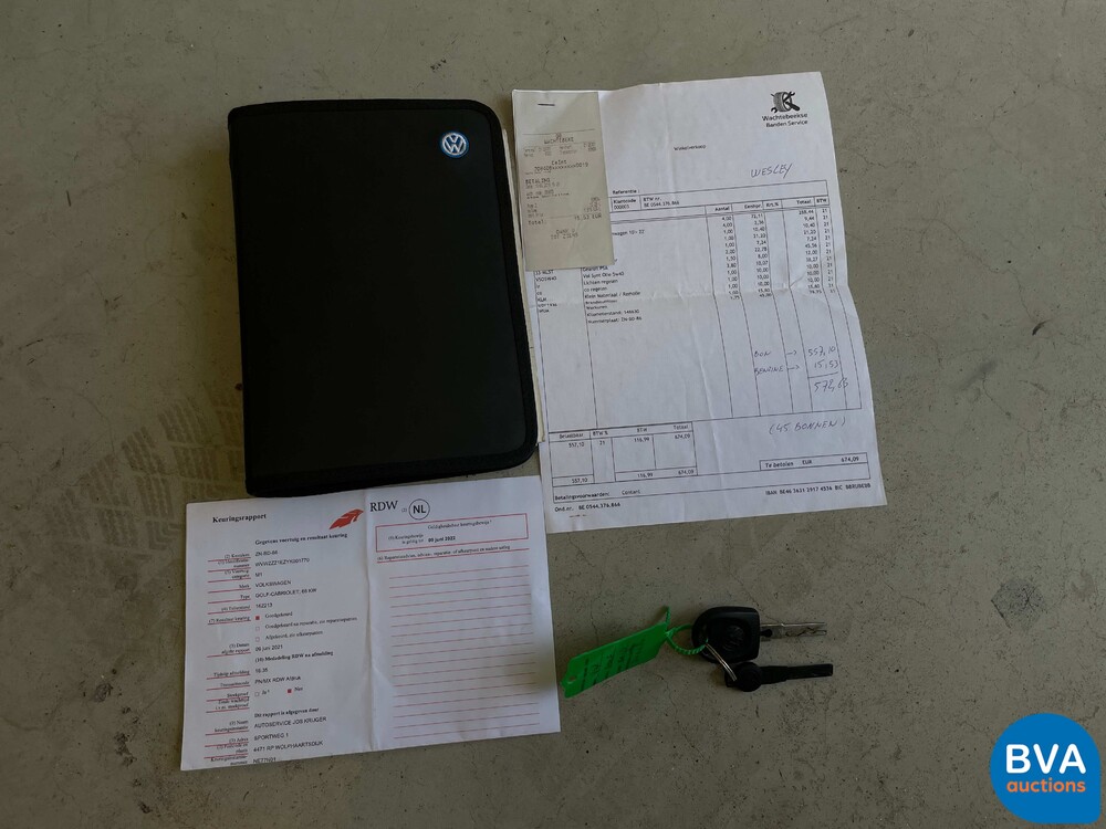 Volkswagen Golf Cabriolet 1.8 Highline 90pk 1999, ZN-BD-86