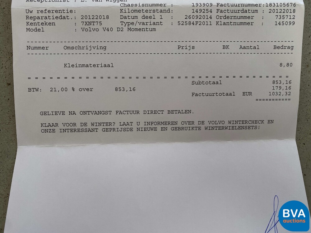 Volvo V40 1.6 D2 Momentum Business 144pk 2014, 7-XNT-75