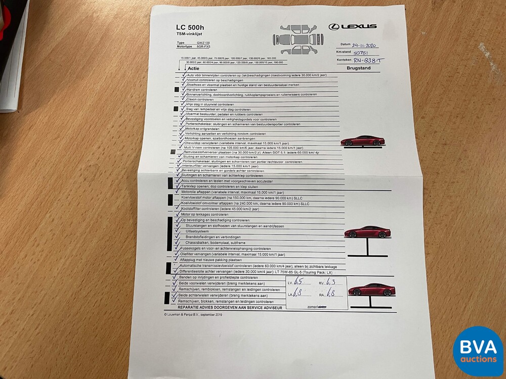 Lexus LC 500H 3.5 V6 Hybrid 359pk 2018, RN-838-T Orig. NL