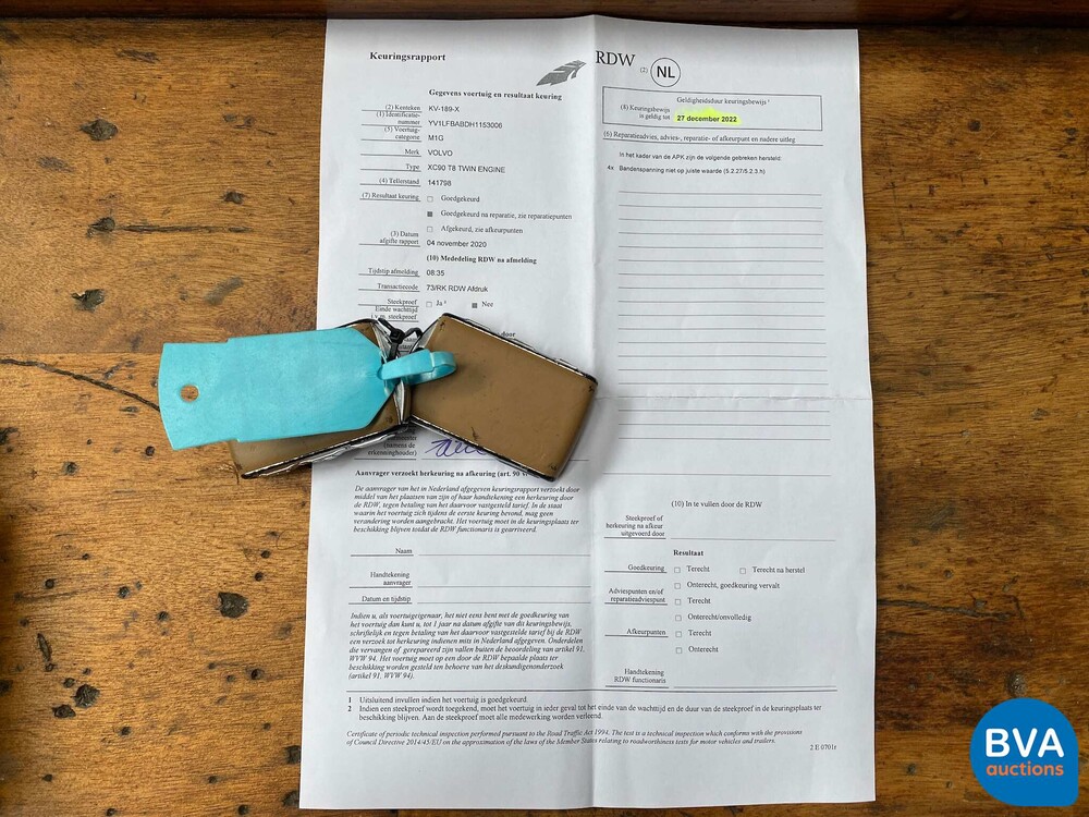 Volvo XC90 T8 7-Pers 408pk Orig. NL 2016, KV-189-X.