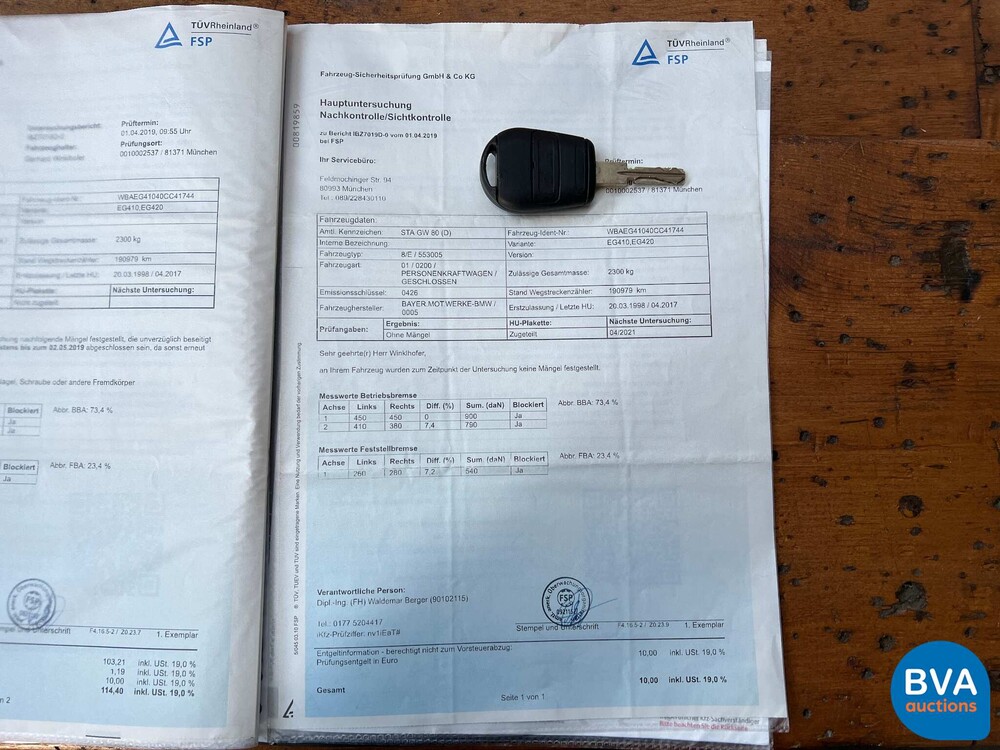 BMW 850 Ci 5.4 V12 326pk M73 1 or 1218 8-Series 1998.