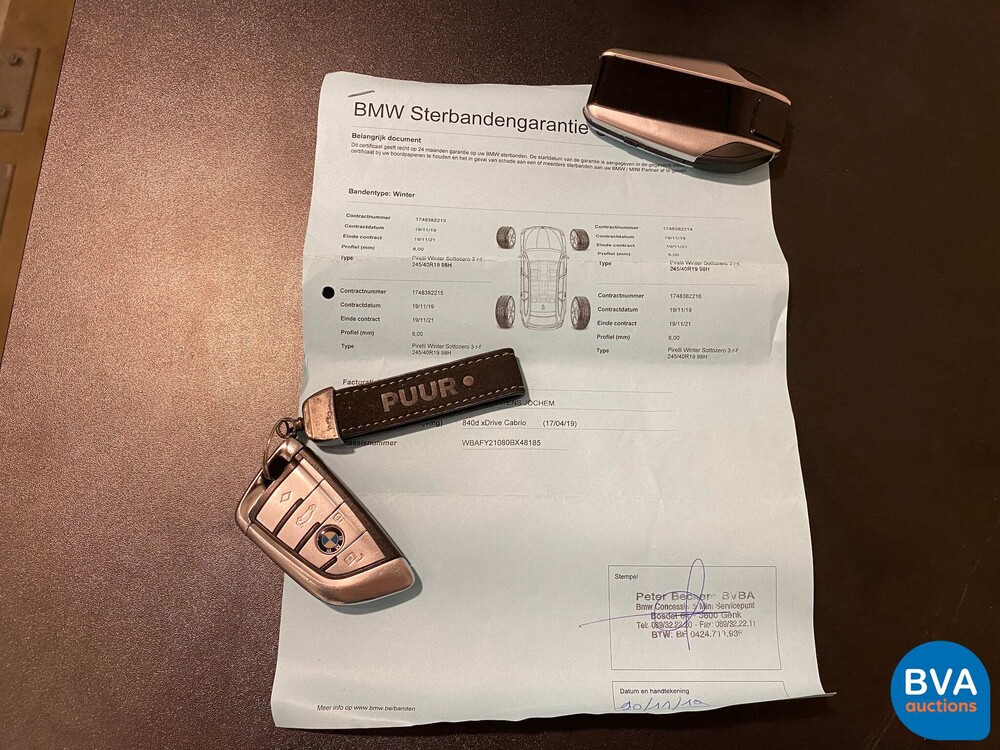 BMW 840d xDrive High Executive Cabriolet 320pk 2019 8-serie, P-903-ZJ