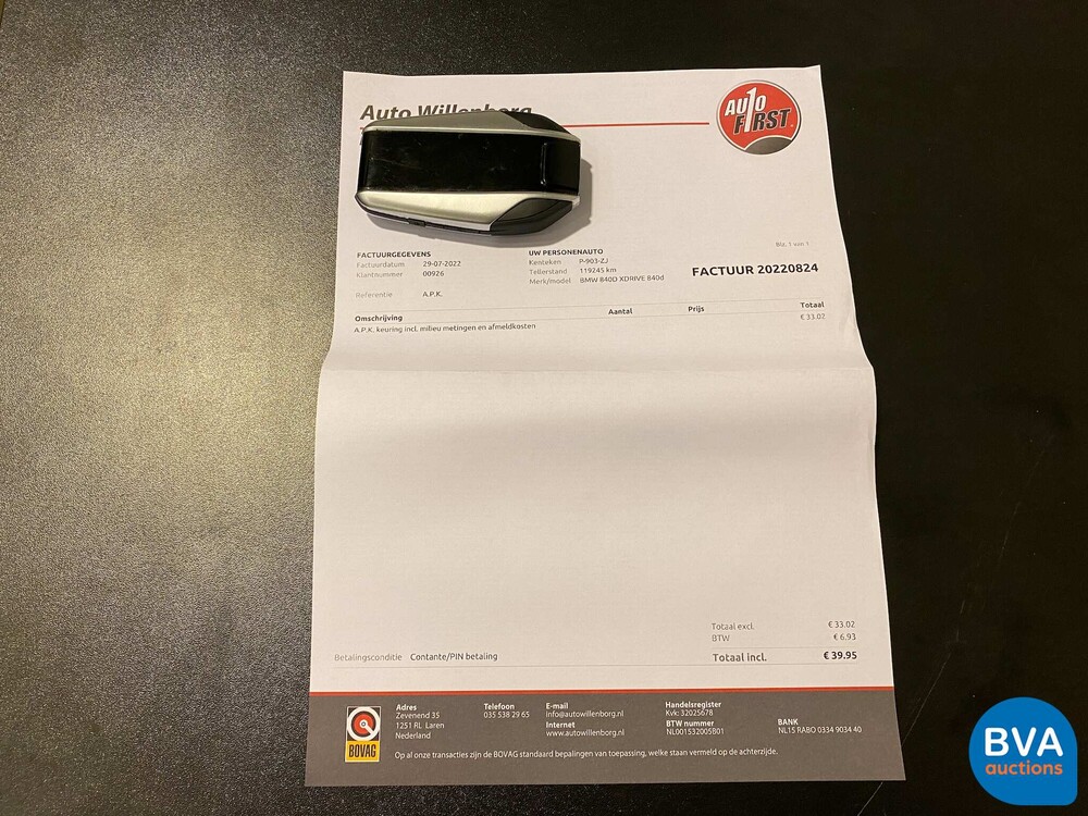 BMW 840d xDrive High Executive Cabriolet 320pk 2019 8-serie, P-903-ZJ