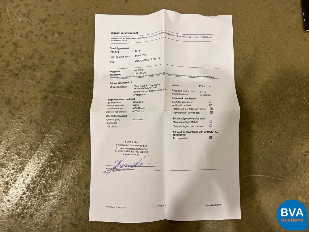 Mercedes-Benz C180 CDI Kombi 116pk 2015 C-Klasse -Org. NL-, GX-531-F.