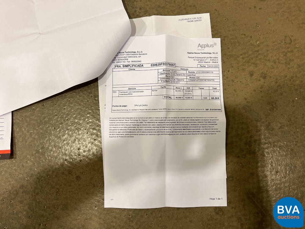 Fiat 500 0,9 TwinAir Lounge 2011, 7-TFJ-57