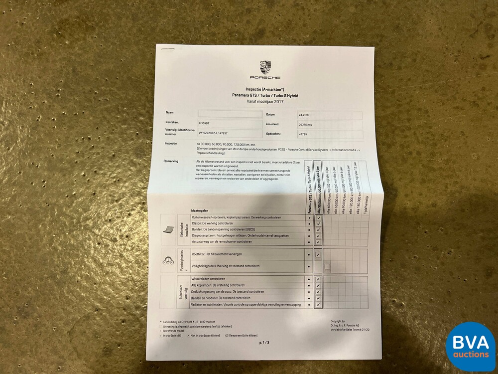 Porsche Panamera Sport Turismo E-Hybrid 4 2.9 V6 SportChrono 462pk 2018, H-359-BT