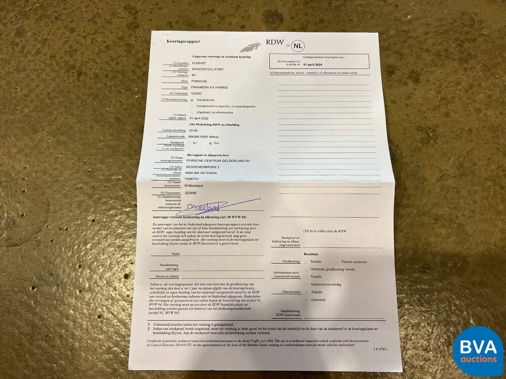 Porsche Panamera Sport Turismo E-Hybrid 4 2.9 V6 SportChrono 462pk 2018, H-359-BT