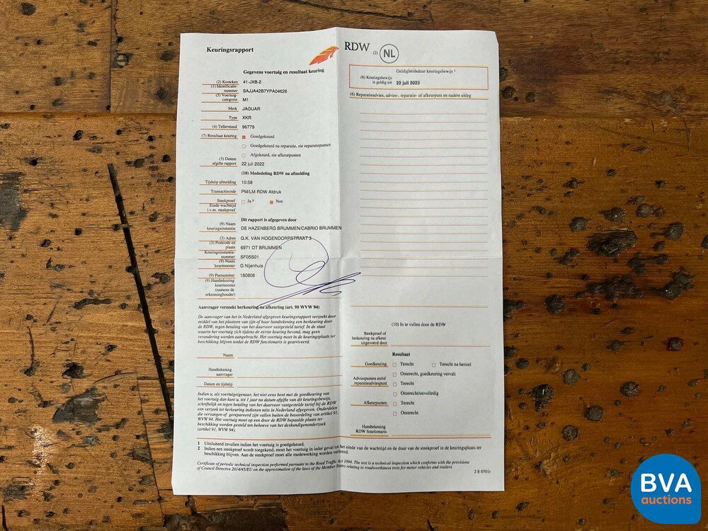 Jaguar XKR 4.0 V8 Cabriolet 294 PS 2000, 41-JX-B2.