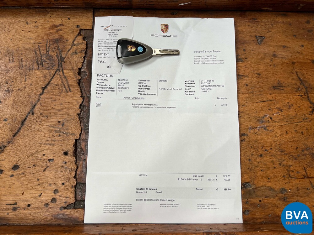 Porsche 911 Targa 4S 3.8 SportChrono 355PS 2007 -Org. NL-, 72-TZ-KK.