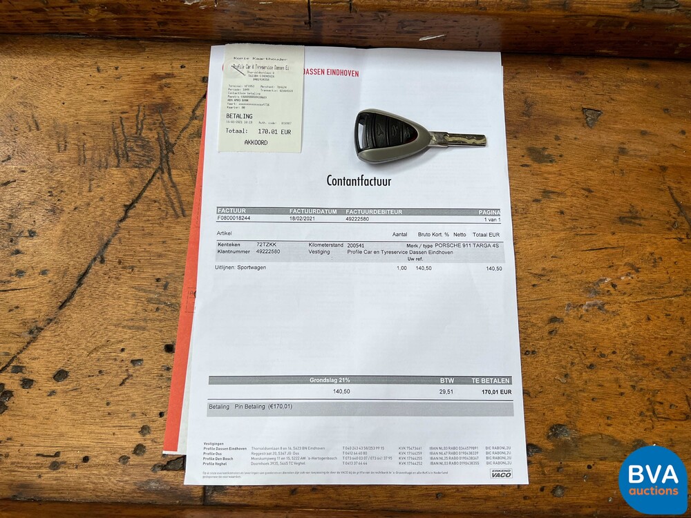Porsche 911 Targa 4S 3.8 SportChrono 355PS 2007 -Org. NL-, 72-TZ-KK.