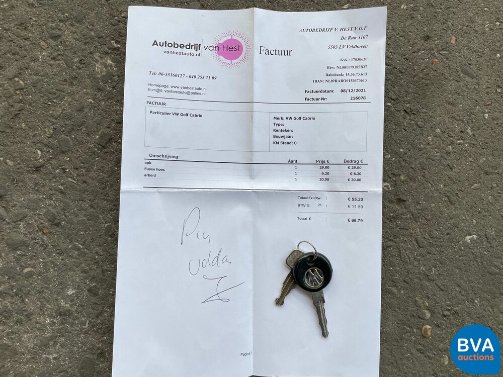 VolkswagenGolf 1.8 Cabrio 1992 -Org. NL-, DN-XZ-51.